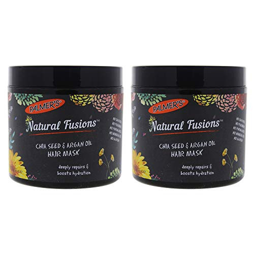 Natural Fusions Chia Seed and Argan Oil Hair Mask by Palmers for Unisex - 9.5 oz Mask - -Pack of 2-