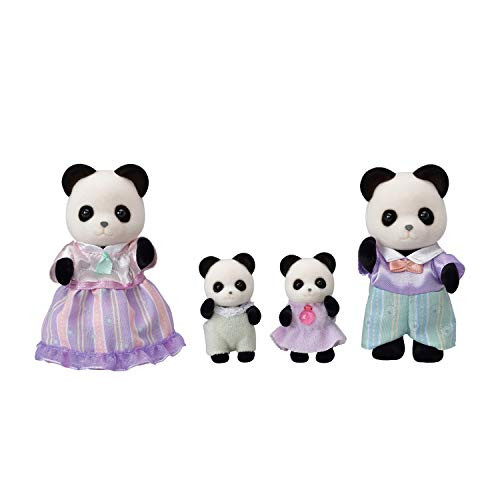 Calico Critters Pookie Panda Family Dolls Dollhouse Figures Collectible Toys with 4 Figures Included Calico Critters Pookie Panda Family Dolls Dollhouse Figures Collectible Toys with 4 Figures Included