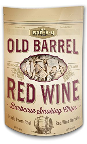 Mr. Bar-B-Q 05040BC Old Barrel Red Wine Barbecue Smoking Chips, Brown