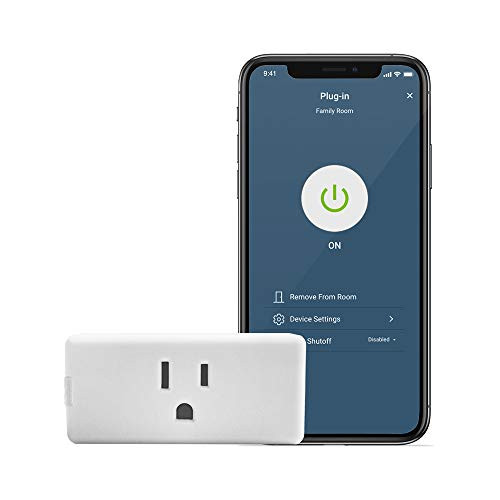 Leviton D215P-2RW Decora Smart Wi-Fi Mini Plug-In Switch -2nd Gen- Works with Hey Google Alexa Apple HomeKit-Siri and Anywhere Companions No Hub Required  White