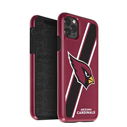 FOCO NFL Arizona Cardinals Unisex iPhone 11 MAX Pro 6.5 Inch Screen Only Dual Hybrid Impact Licensed Case Team Color One Size