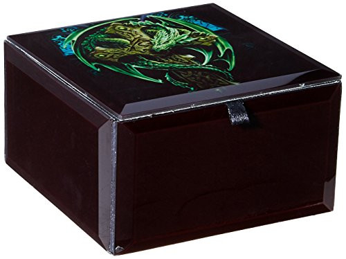 StealStreet SS-G-22024 Green and Black Dragon Embellished Celtic Cross Trinket Jewelry Box