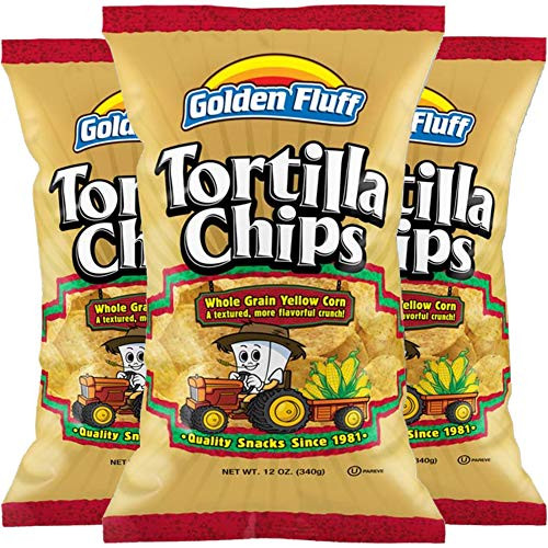 Tortilla Chips All Natural Corn Tortilla Chips Gluten Free No MSG - 12 Ounce 3 Pack