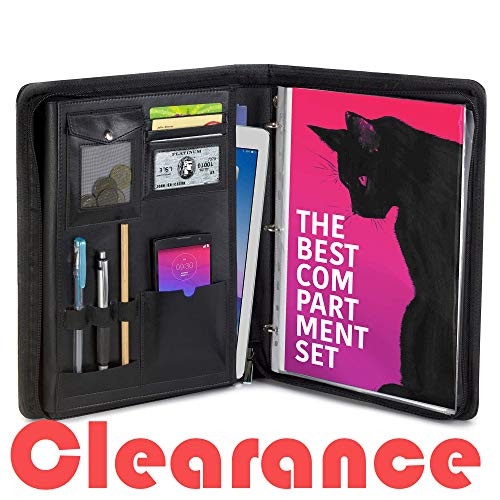 Black Portfolio Folder - Portfolio Padfolio - Resume Padfolio - Business Organizer - Zippered Folder Binder - Leather Interview Portfolio - for Men Women Black Portfolio Folder - Portfolio Padfolio - Resume Padfolio - Business Organizer - Zippered Folder Binder - Leather Interview Portfolio - for Men Women