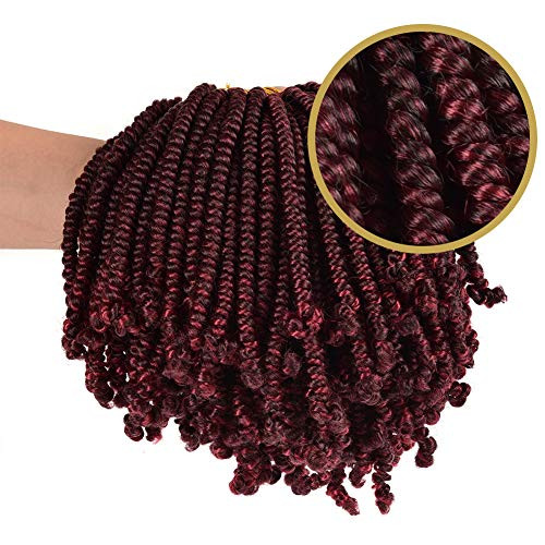 Niseyo 7 Packs Bob Spring Twist Crochet Hair 8 Inch Pre-twisted Spring Twist Braids -TBug-
