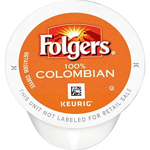 Folgers 100% Colombian Coffee, Medium Roast, K-Cup Pods for Keurig K-Cup Brewers, 36 Count