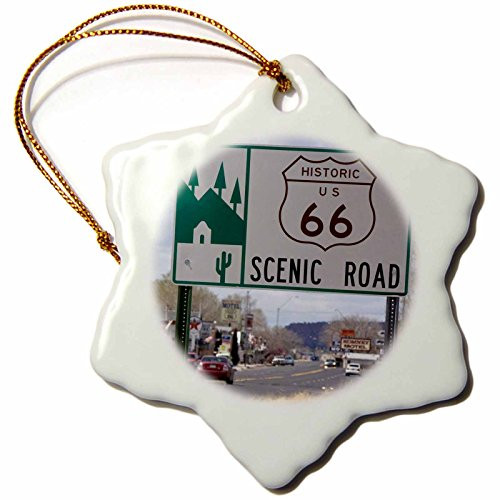 3dRose orn_87842_1 Road sign, Historic U.S. Route 66, Arizona - US03 DFR0035 - David R. Frazier - Snowflake Ornament, Porcelain, 3-Inch 3dRose orn_87842_1 Road sign, Historic U.S. Route 66, Arizona - US03 DFR0035 - David R. Frazier - Snowflake Ornament, Porcelain, 3-Inch