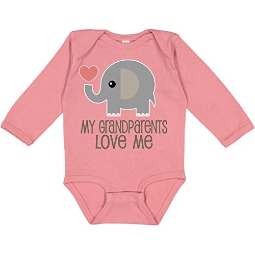inktastic My Grandparents Love Me Long Sleeve Creeper Newborn Mauve 32f02