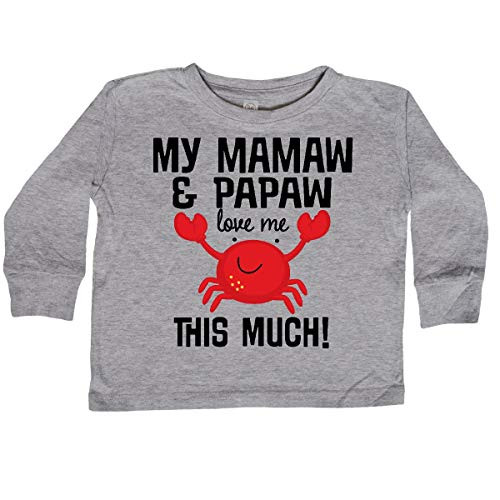 inktastic Mamaw Papaw Love Toddler Long Sleeve T-Shirt 4T Athletic Heather 33948 inktastic Mamaw Papaw Love Toddler Long Sleeve T-Shirt 4T Athletic Heather 33948