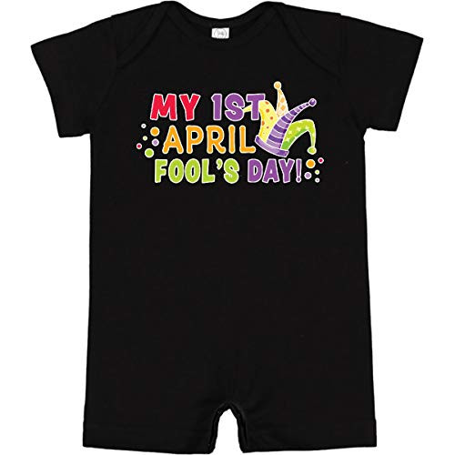inktastic My 1st April Fools Day with Jester Infant Romper 6 Months Black 34f24