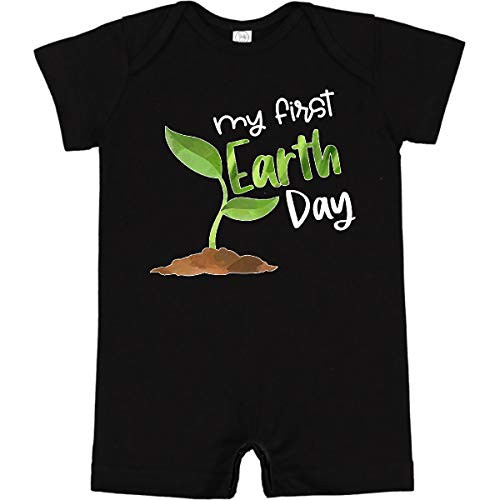 inktastic My 1st Earth Day Sprouting Plant Infant Romper 12 Months Black 3a779