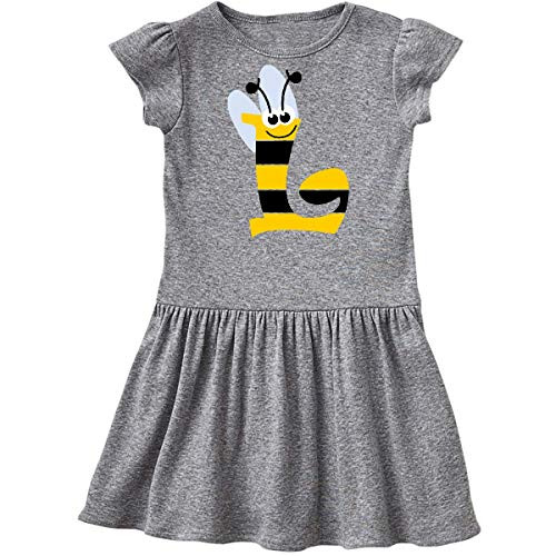 inktastic Cute Bee Initial L Infant Dress 6 Months Heather 3caee
