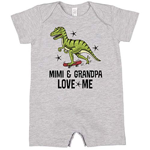 inktastic Mimi and Grandpa Love Me Infant Romper 24 Months Heather 3e882