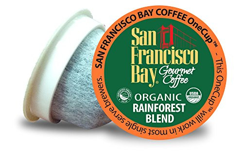 San Francisco Bay OneCup Organic Rainforest Blend (36 Count) Single Serve Coffee Compatible with Keurig K-cup Brewers Single Serve Coffee Pods, Compatible with Cuisinart, Bunn single serve brewers