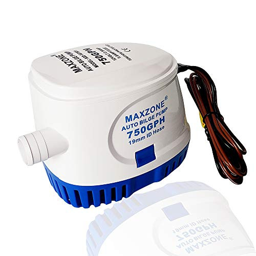 Automatic Submersible Boat Bilge Water Pump 12v 750gph Auto with Float Switch -750 GPH-