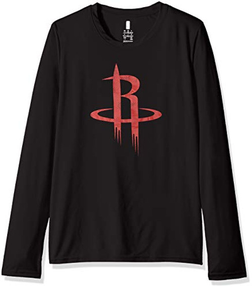 NBA by Outerstuff NBA Kids and Youth Boys Houston Rockets "Defensive" Long Sleeve Dri Tek Tee Black Youth X-Large-18- NBA by Outerstuff NBA Kids and Youth Boys Houston Rockets "Defensive" Long Sleeve Dri Tek Tee Black Youth X-Large-18-