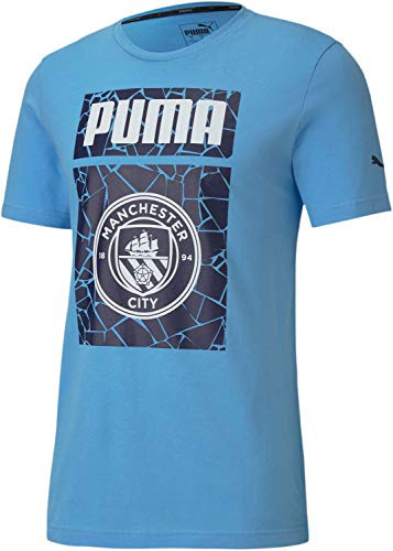 Formula 1 Manchester City FC Mens Manchester City FC Ftblcore Graphic Tee Team Light Blue-Peacoat L