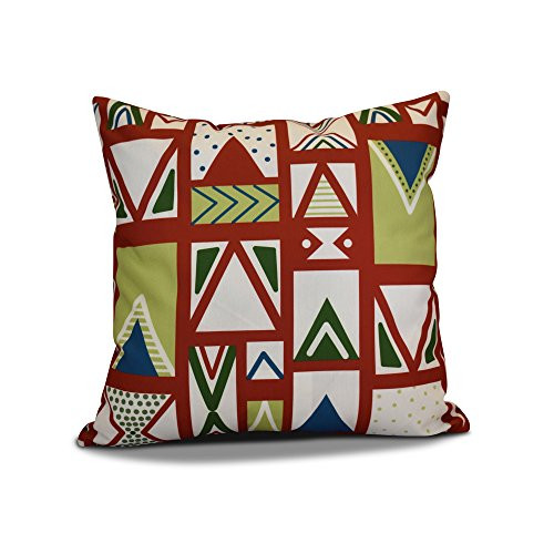 E by design PHGN707RE1-16 16 x 16-inch Merry Susan Pillow Red 16x16