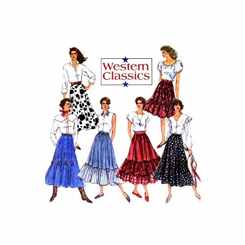 Simplicity Sewing Pattern 8193 Misses' Western Skirts P -Size 12 14 16-