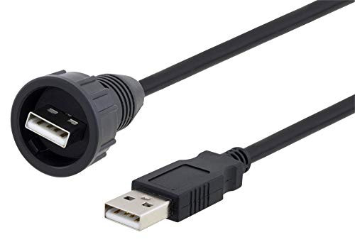 L-COM U2A00009-1M USB Cable USB Type A Plug USB Type A Plug 1 m 3.3 ft USB 2.0 Black