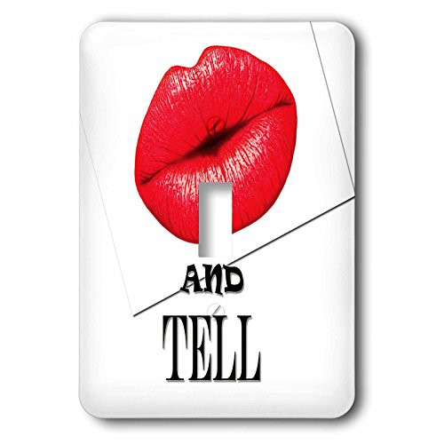 3dRose lsp_233932_1 Kiss and tell. Hot red lips Toggle Switch