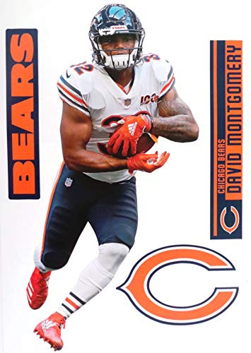 David Montgomery FATHEAD Bears Logo Set Official Vinyl Wall Graphics 17" INCH