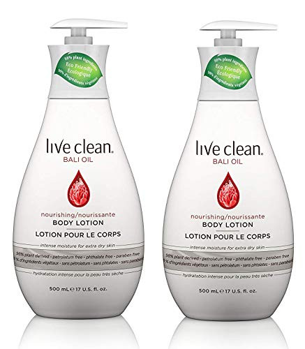 Live Clean Bali Oil Nourishing Body Lotion 17 oz Each Bottle 2 -pack-