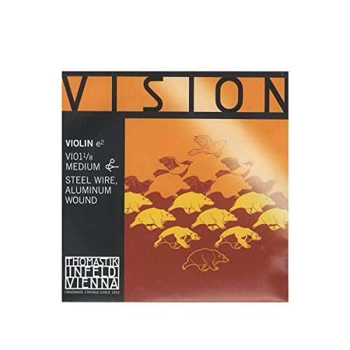 Thomastik-Infeld VI01.18 Vision Violin String Single E String Tin Plated Carbon Steel 1-8 Size