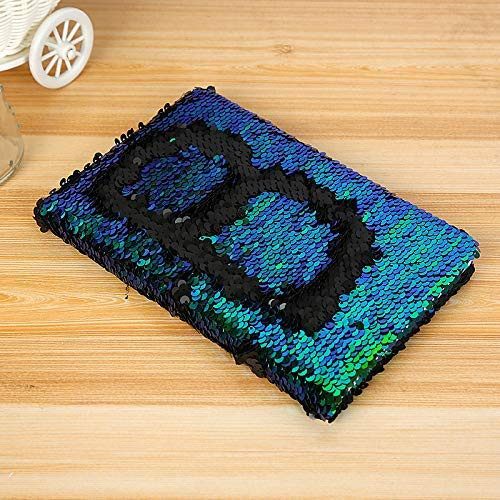 Cuaderno de lentejuelas reversible A5 Bloc de notas de regalo especial de moda para fiestas escuelas niños brillante Gril-letra B