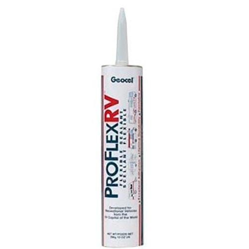 RV Trailer Camper Sealants Proflex Flexible Sealant Bright White 10 Oz. Geocel Quantity 2
