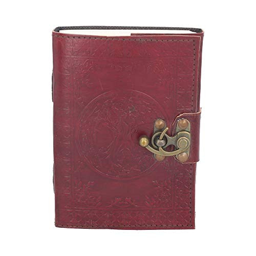Nemesis Now Tree of Life Leather Journal Small 13 x 18cm Burgundy