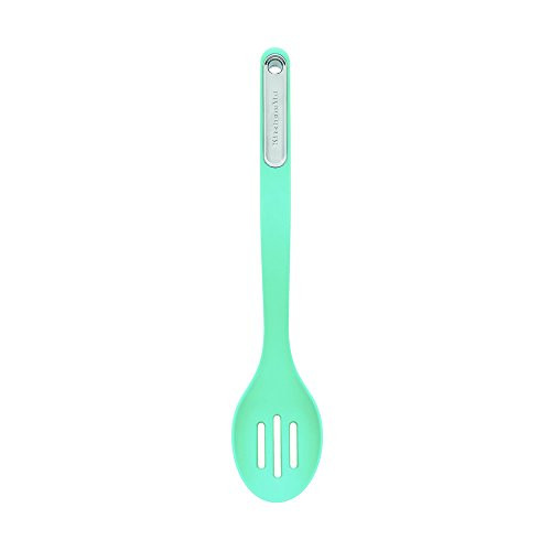KitchenAid KL004OHAQA Heat-Resistant Silicone Slotted Spoon Aqua Sky