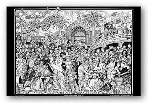 Studio B Laminated Rap Party by Howard Teman Print Music Poster 24x36
