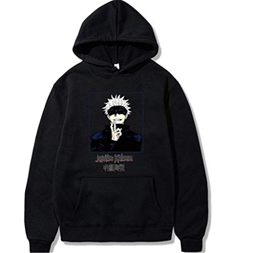 Jujutsu Kaisen Hoodies Anime Jujutsu Kaisen Gojou Graphic Hooded Sweatshirt Manga Pullover Tops for Men Womens Kids -B-BlackS-