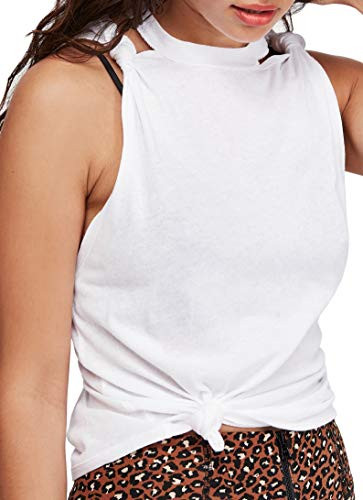 Free People The Twist Tank Solid White LG -Women's 12-14-
