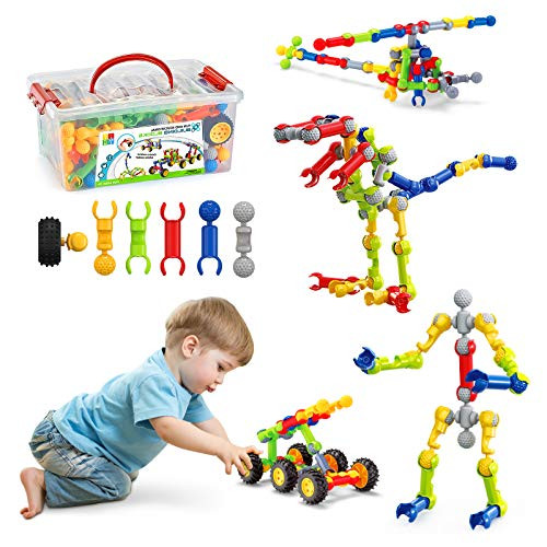 STEM Building Toys Dlordy 125 Pcs Building Blocks for Kids Educational Construction Set Engineering DIY Learning Toys Creative and Fun Great Gifts for Ages 3 4 5 6 7 8 9 10 Year Old Boys Girls STEM Building Toys Dlordy 125 Pcs Building Blocks for Kids Educational Construction Set Engineering DIY Learning Toys Creative and Fun Great Gifts for Ages 3 4 5 6 7 8 9 10 Year Old Boys Girls