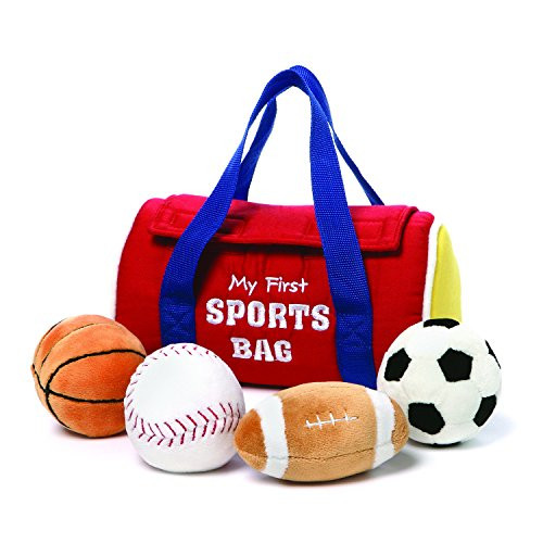 GUND My First Sports Bag Stuffed Plush Playset, 5 Piece, 8"
