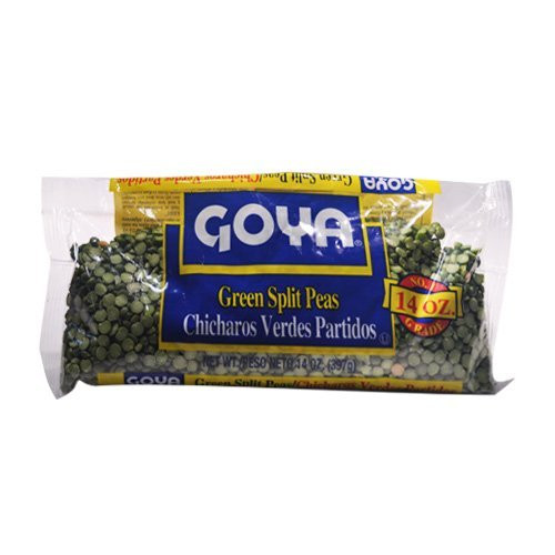GOYA Green Split Peas -Chicharos Verdes Partidos- 14 oz -Pack of 3-
