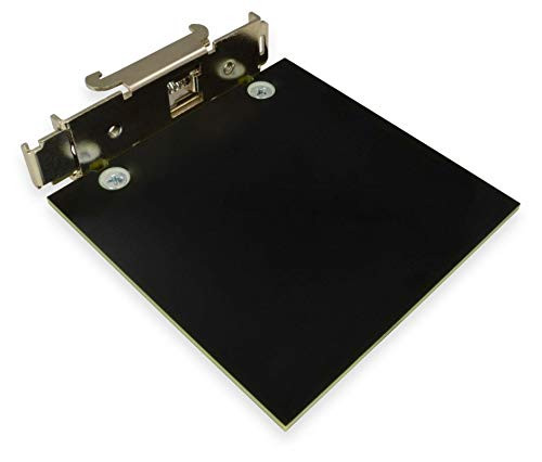 Winford Engineering DIN Rail Mounting Plates Right Angle L-Bracket Design 4.0" x 4.0" Plate Size Solid Black RoHS Compliant