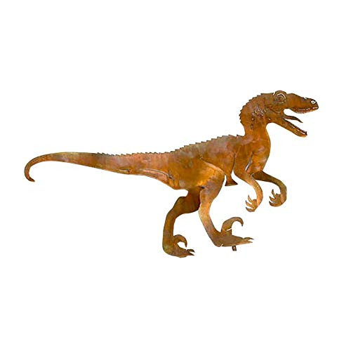 XIYITIME Dinosaur Yard Decorative Pation Art Silhouette Outdoor Metal Jurassic Animal Statues Art Courtyard Decor Stakes -L-