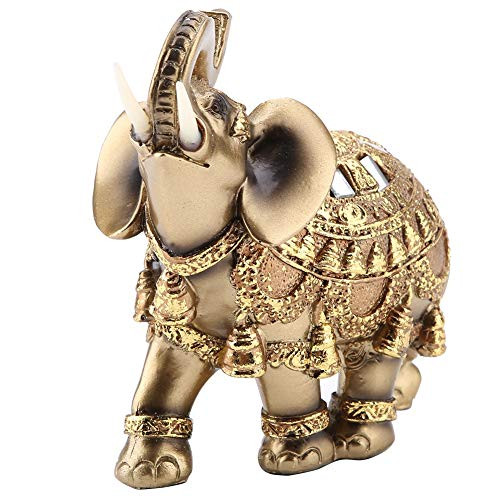 ZJchao Golden Elephant Sculpture Handicraft Lucky Feng Shui Golden Elephant Statue Wealth Figurine Gift for Home Decoration-L- ZJchao Golden Elephant Sculpture Handicraft Lucky Feng Shui Golden Elephant Statue Wealth Figurine Gift for Home Decoration-L-