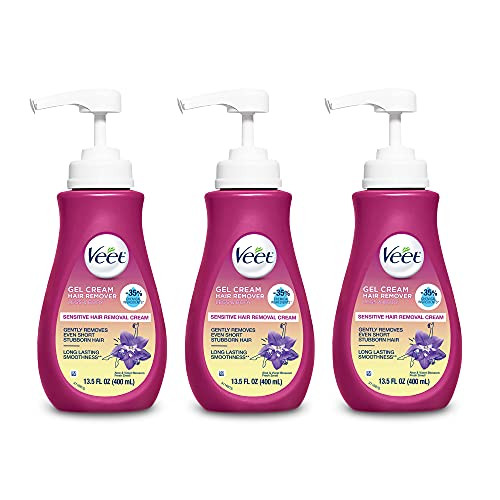 Veet Gel Hair Remover Cream Sensitive Formula 13.5 oz -Pack of 3-