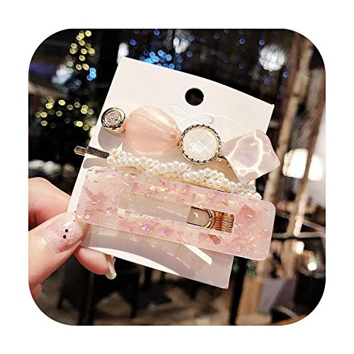New 3PCS-Set Fashion Pearls Acetate Geometric Hair Clips For Women Girls Headband Sweet Hairpins Barrettes Hair Accessories Set-14 New 3PCS-Set Fashion Pearls Acetate Geometric Hair Clips For Women Girls Headband Sweet Hairpins Barrettes Hair Accessories Set-14
