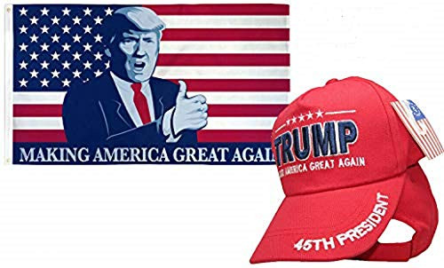 K's Novelties 3'x5' USA Trump Making America Great and Make America Great Again 45th Red Hat K's Novelties 3'x5' USA Trump Making America Great and Make America Great Again 45th Red Hat