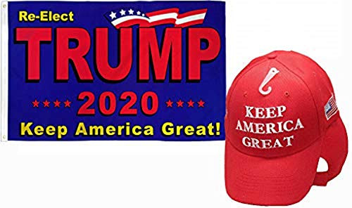 K's Novelties 3'x5' Re-Elect Trump 2020 Flag -FI- and Trump Keep America Great Red White US Hat K's Novelties 3'x5' Re-Elect Trump 2020 Flag -FI- and Trump Keep America Great Red White US Hat