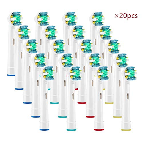 Generic Oral B Floss Action Replacement Brush Heads Braun Replacement Toothbrush Heads Compatible with Oral B Electric Toothbrush Precision Clean for the Entire Family (20 Count)