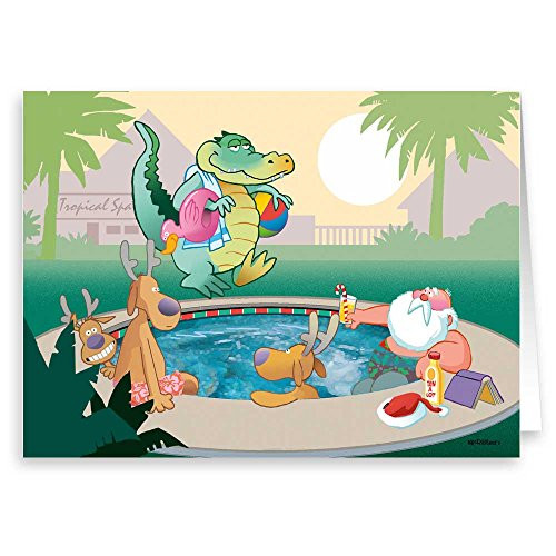 Aligator Unwelcome Guest - Funny Christmas Cards - 18 Cards  and  Envelopes