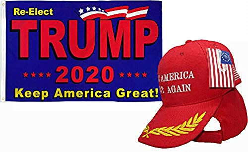 K's Novelties 3'x5' Re-Elect Trump 2020 Flag -FI- and Make America Great Red Feather Egg Hat Set K's Novelties 3'x5' Re-Elect Trump 2020 Flag -FI- and Make America Great Red Feather Egg Hat Set