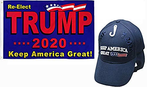 K's Novelties 3'x5' Re-Elect Trump 2020 Flag -FI- and Trump 2020 Keep America Great Navy USA Hat K's Novelties 3'x5' Re-Elect Trump 2020 Flag -FI- and Trump 2020 Keep America Great Navy USA Hat
