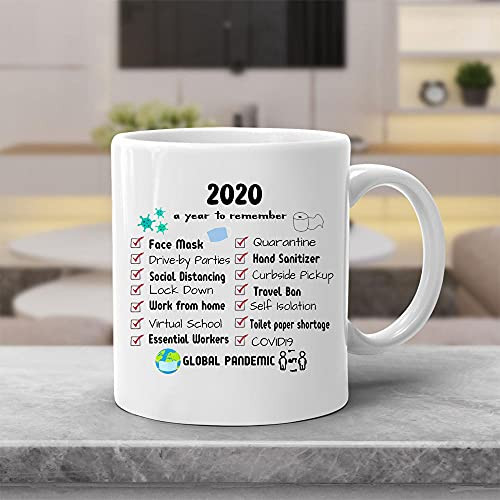 2020 A Year to Remember Mug Quarantine Mug Social Distancing Mug 2020 Memorabilia Funny Pandemic Gifts 2020 Covid Mug Christmas Mug 11Oz 15Oz Ceramic Coffee Mug
